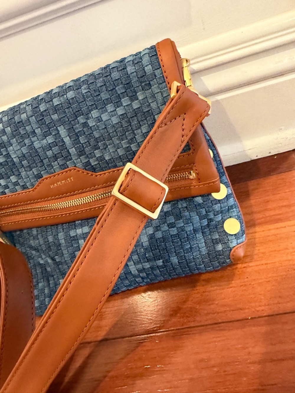 Hammitt VIP medium Mossic Denim Handbag - Picture 5 of 6